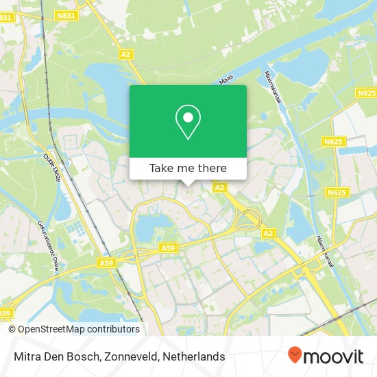 Mitra Den Bosch, Zonneveld kaart