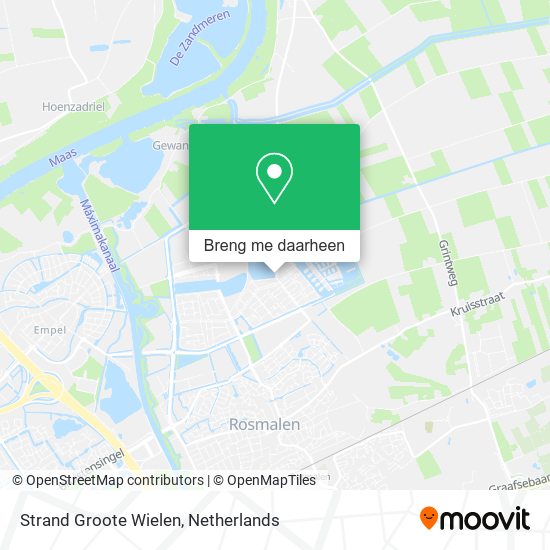 Strand Groote Wielen kaart