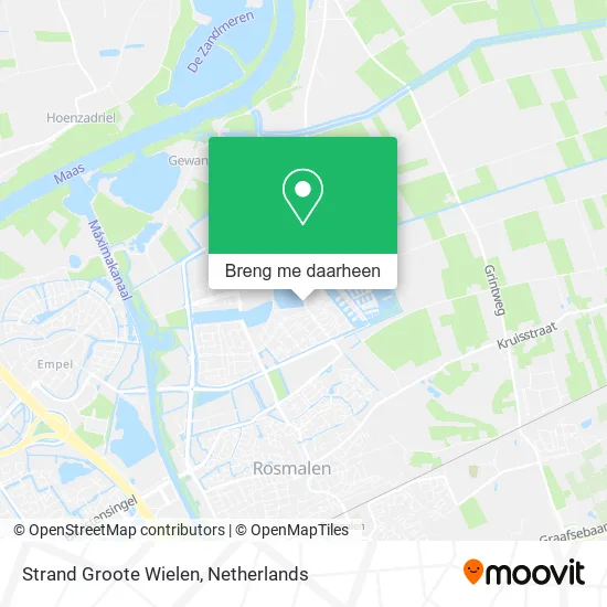 Strand Groote Wielen kaart