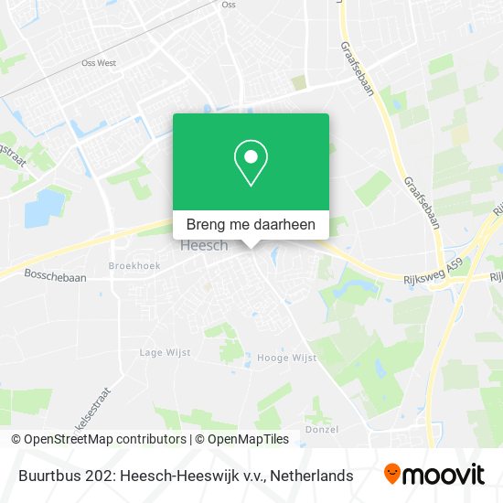 Buurtbus 202: Heesch-Heeswijk v.v. kaart