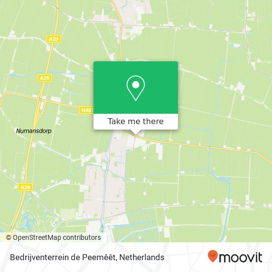 Bedrijventerrein de Peemêêt kaart