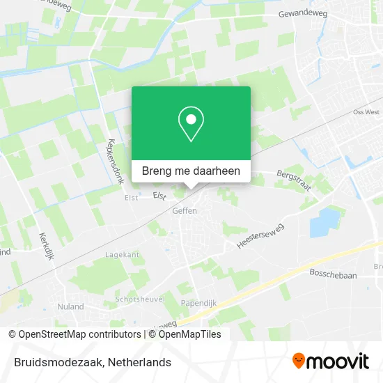 Bruidsmodezaak kaart