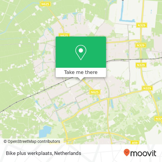 Bike plus werkplaats kaart