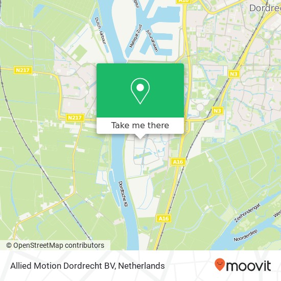 Allied Motion Dordrecht BV kaart