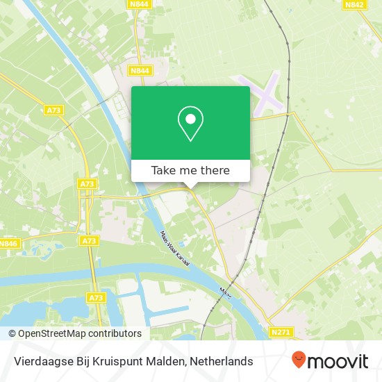 Vierdaagse Bij Kruispunt Malden kaart