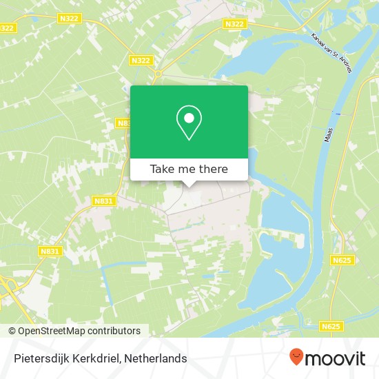 Pietersdijk Kerkdriel kaart