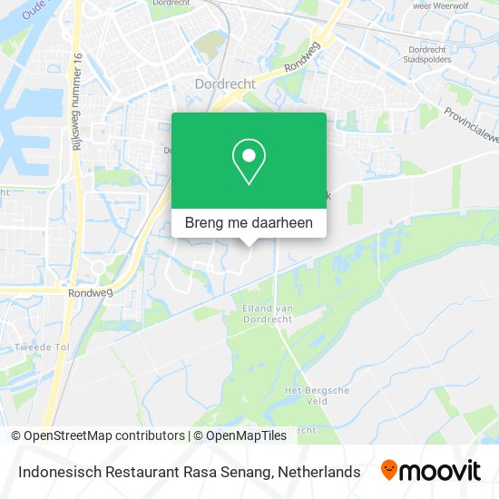 Indonesisch Restaurant Rasa Senang kaart