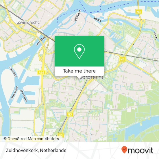 Zuidhovenkerk kaart