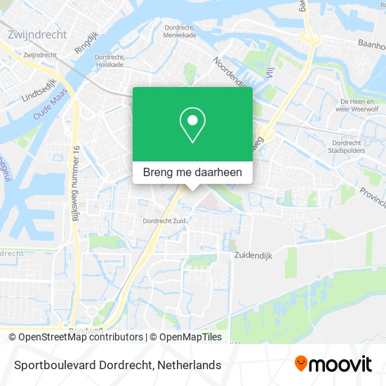 Sportboulevard Dordrecht kaart
