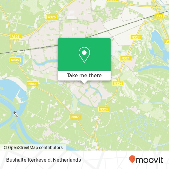 Bushalte Kerkeveld kaart