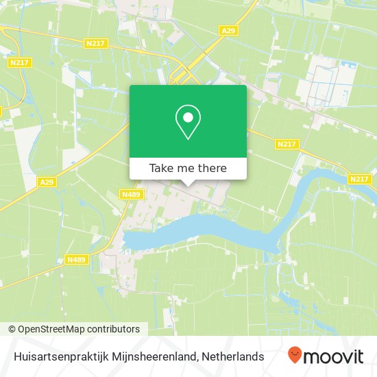 Huisartsenpraktijk Mijnsheerenland kaart