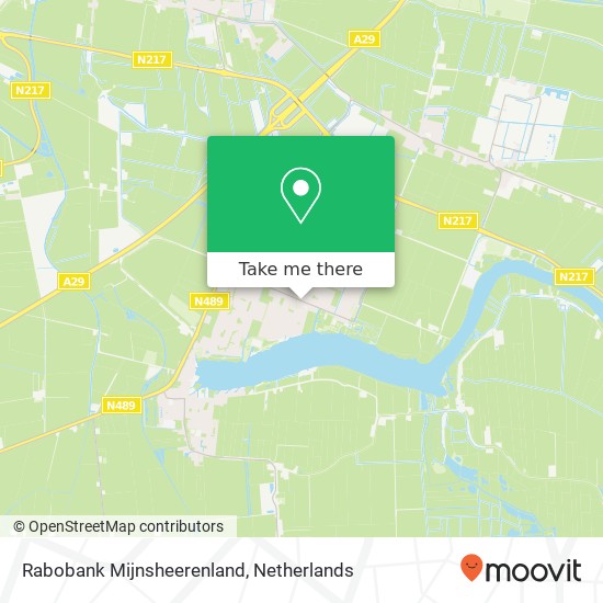Rabobank Mijnsheerenland kaart