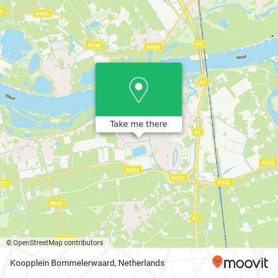 Koopplein Bommelerwaard kaart