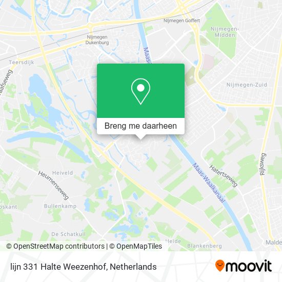 Lol Bij Oefening Hoe gaan naar lijn 331 Halte Weezenhof in Nijmegen via Bus of Trein?