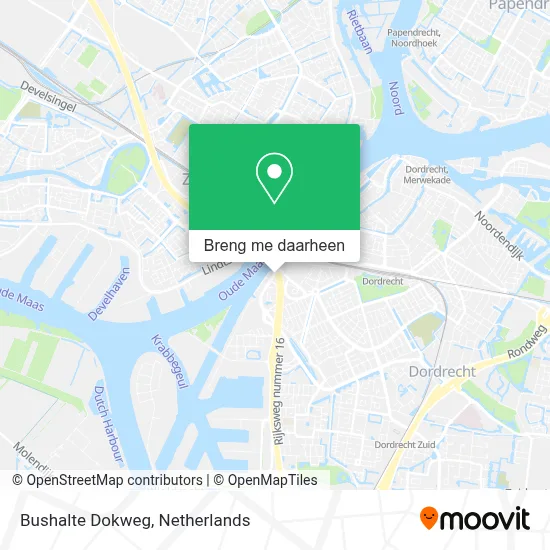 Bushalte Dokweg kaart