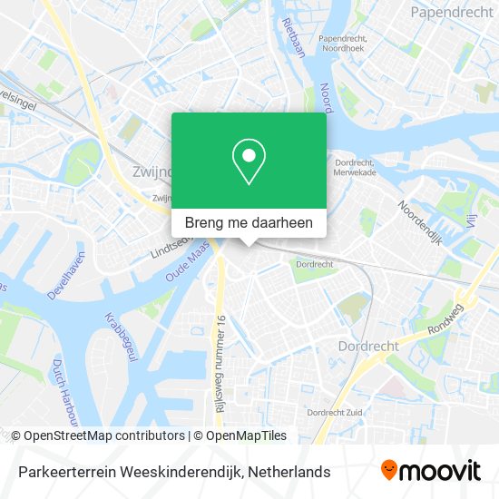 Parkeerterrein Weeskinderendijk kaart