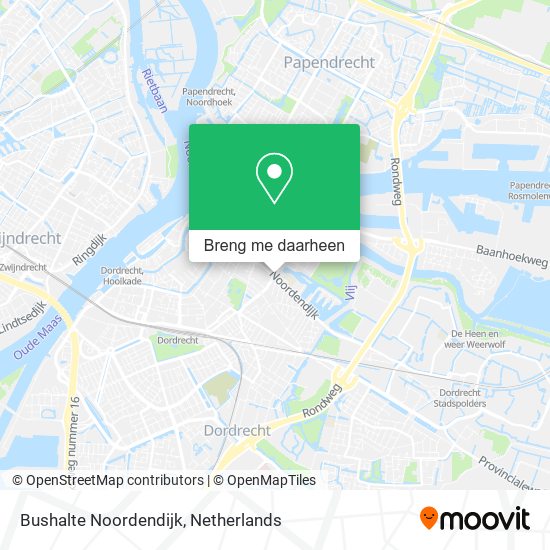 Bushalte Noordendijk kaart