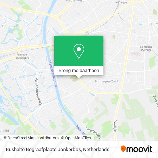 Bushalte Begraafplaats Jonkerbos kaart