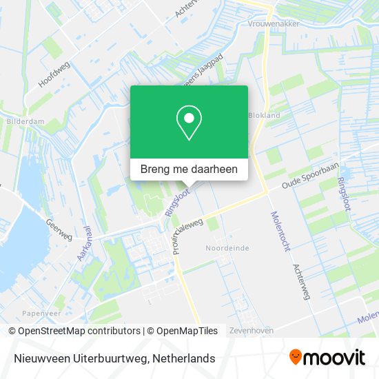 Nieuwveen Uiterbuurtweg kaart