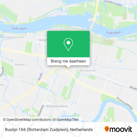 Buslijn 166 (Rotterdam Zuidplein) kaart