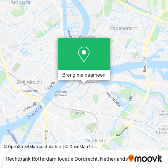 Rechtbank Rotterdam locatie Dordrecht kaart