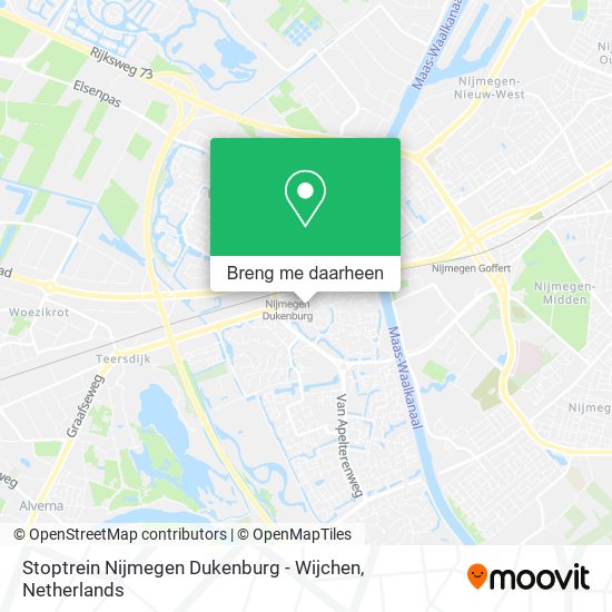 Stoptrein Nijmegen Dukenburg - Wijchen kaart