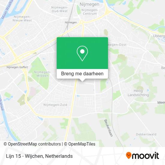 Lijn 15 - Wijchen kaart
