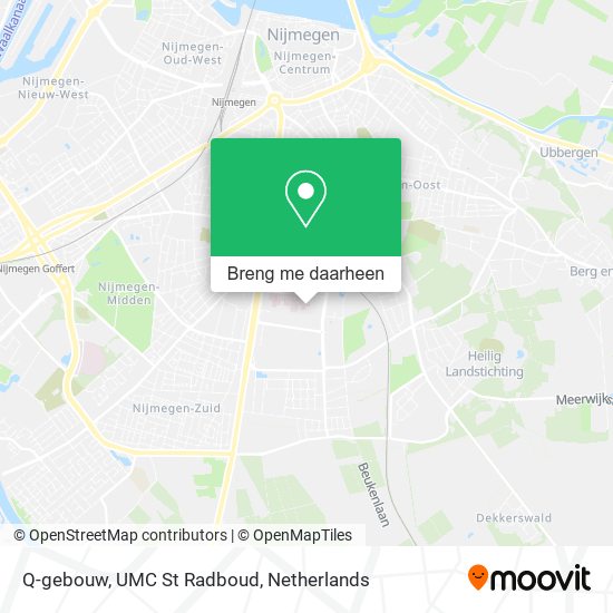 Q-gebouw, UMC St Radboud kaart