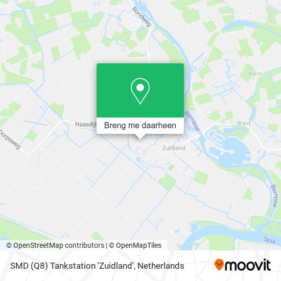 SMD (Q8) Tankstation 'Zuidland' kaart