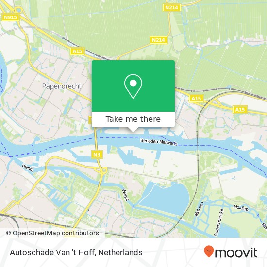 Autoschade Van 't Hoff kaart