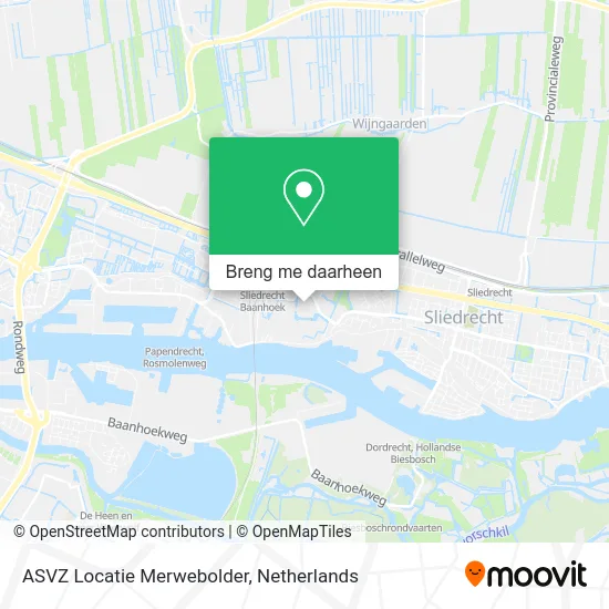 ASVZ Locatie Merwebolder kaart