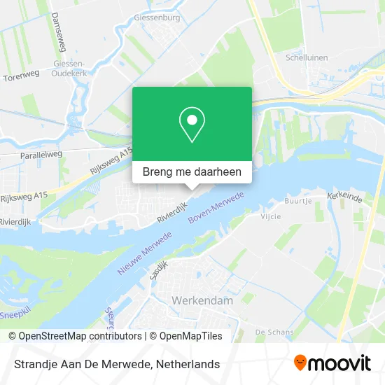 Strandje Aan De Merwede kaart