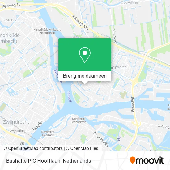 Bushalte P C Hooftlaan kaart