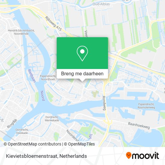 Kievietsbloemenstraat kaart
