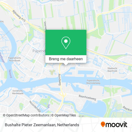Bushalte Pieter Zeemanlaan kaart