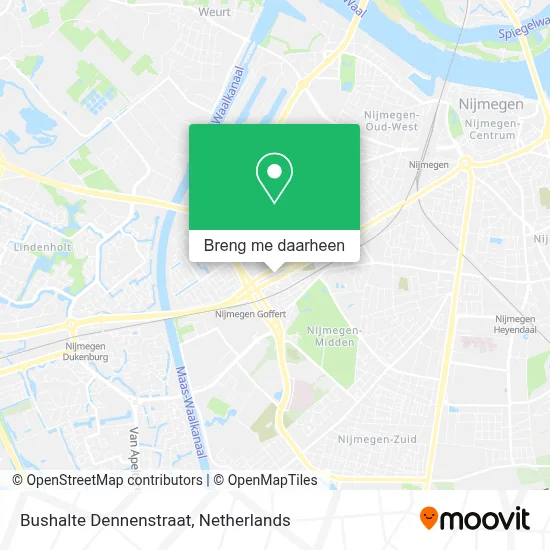 Bushalte Dennenstraat kaart