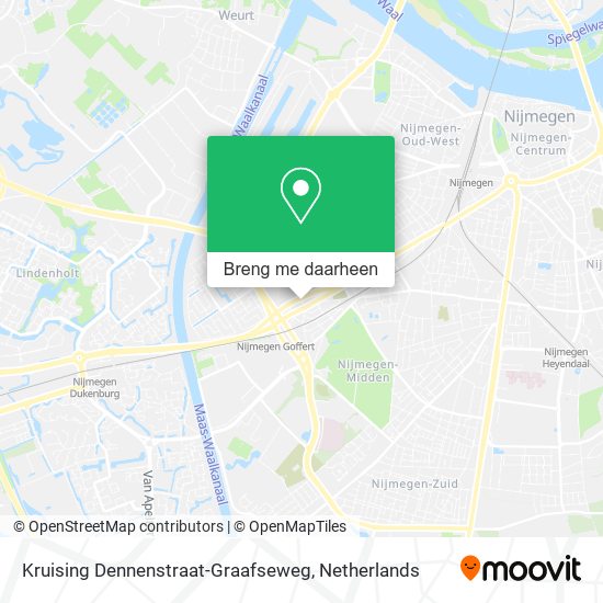 Kruising Dennenstraat-Graafseweg kaart