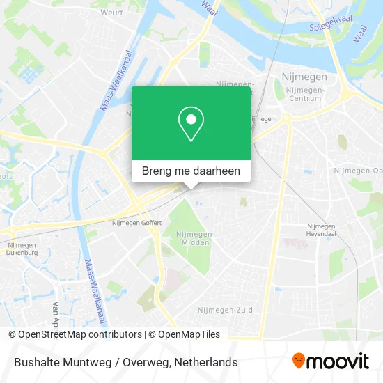 Bushalte Muntweg / Overweg kaart