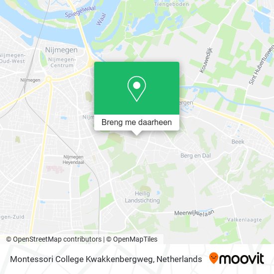 Montessori College Kwakkenbergweg kaart