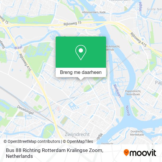 Bus 88 Richting Rotterdam Kralingse Zoom kaart