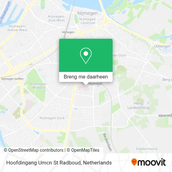 Hoofdingang Umcn St Radboud kaart