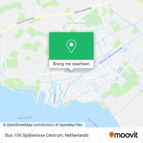 Bus 106 Spijkenisse Centrum kaart