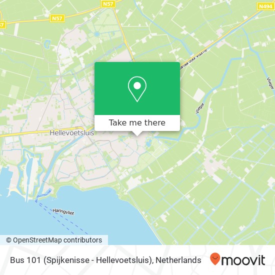Bus 101 (Spijkenisse - Hellevoetsluis) kaart