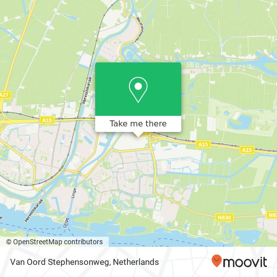 Van Oord Stephensonweg kaart