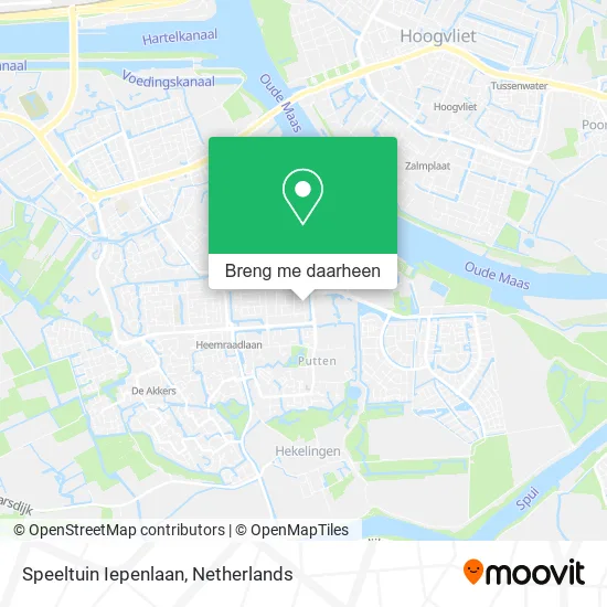 Speeltuin Iepenlaan kaart