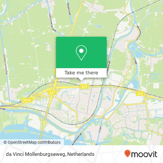 da Vinci Mollenburgseweg kaart