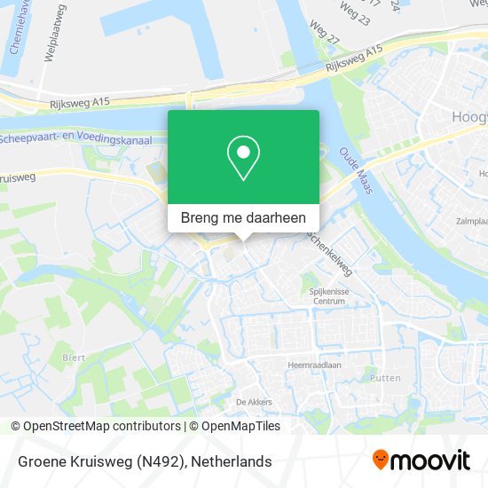 Groene Kruisweg (N492) kaart