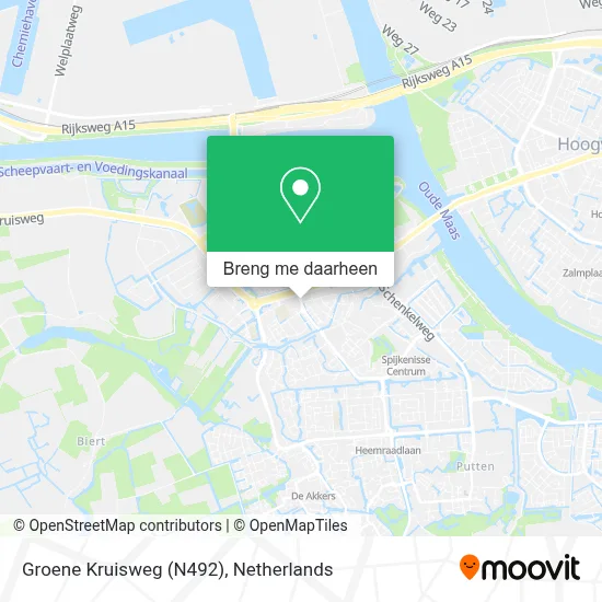 Groene Kruisweg (N492) kaart