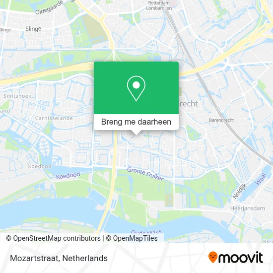 Mozartstraat kaart