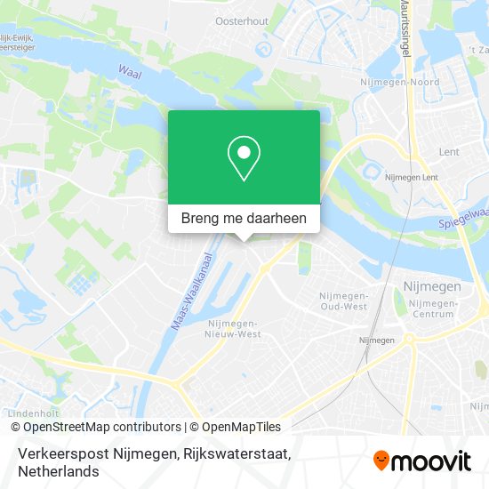 Verkeerspost Nijmegen, Rijkswaterstaat kaart